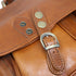 Italian Leather Briefcase Messenger Bag Floto Poste tobacco brown