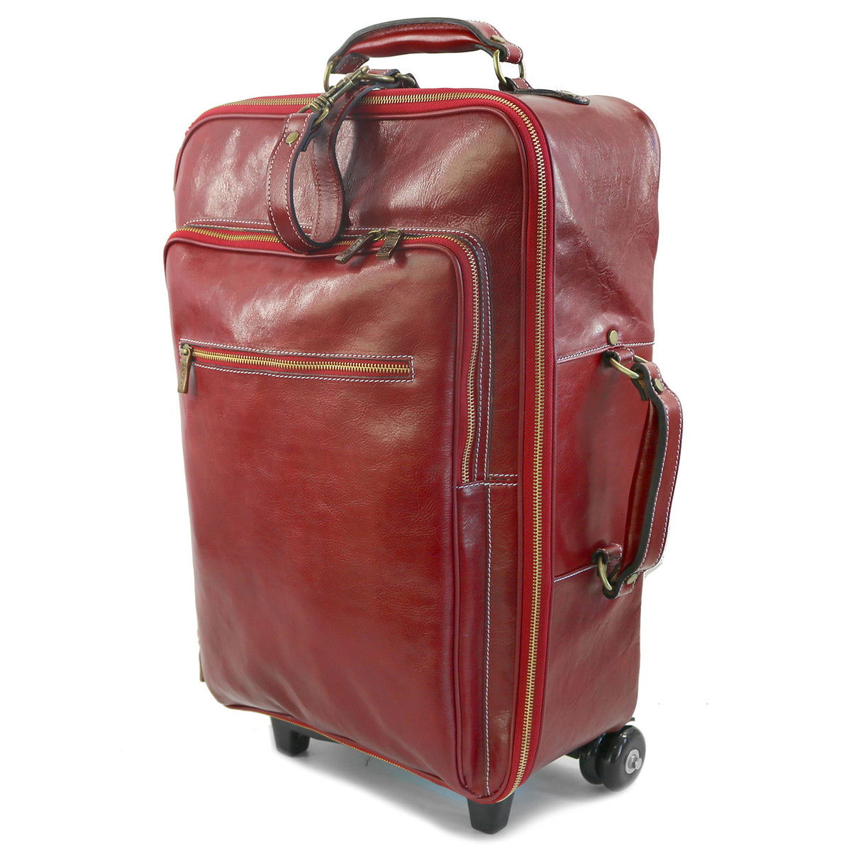 Leather Business Travel Trolley Bags Venezia Trolley