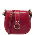 Leather Saddle Bag Cross Body Floto Venezia Tuscan red