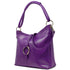 Italian Leather Shoulder Bag Floto Tavoli Tote Purple