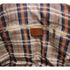 Floto Roma Italian Leather Travel Bag brown with plaid interior 2