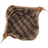 Floto Roma Italian Leather Travel Bag brown with plaid interior