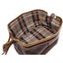 Floto Italian Positano leather drop bottom dopp travel kit bag brown inside 1