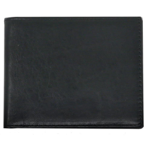Floto Milano Leather Slim Bi Fold Card Wallet in Black