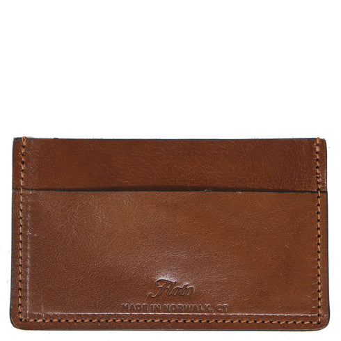 Sono wide card wallet in Olive Honey Brown