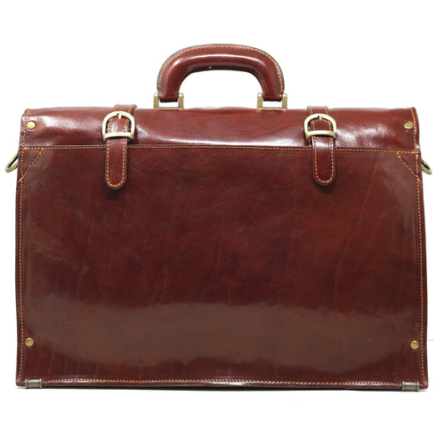 Floto Italian Leather Briefcase attache Trastevere brown 3