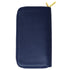 Floto Milano Zip Wallet in pebble finish calfskin leather - in blue