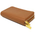 Floto Milano Zip Wallet in pebble finish calfskin leather - in brown 2