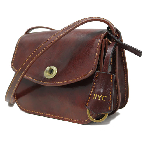 Leather Monogram Key Fob Milano Crossbody