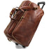 Floto Milano Italian leather rolling luggage duffle travel bag brown main 1