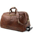 Leather rolling luggage carry on duffle bag trolley roller Floto Milano Brown