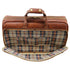 Leather rolling luggage carry on duffle bag trolley roller Floto Milano Brown 6