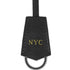 Leather Monogram Key Fob black
