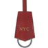 Leather Monogram Key Fob tuscan red