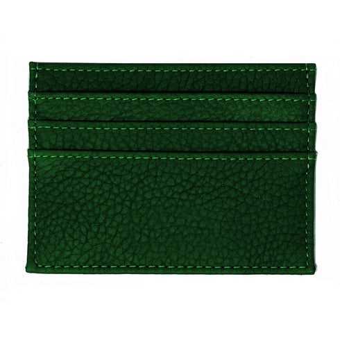 Floto Monogram Card Wallet green