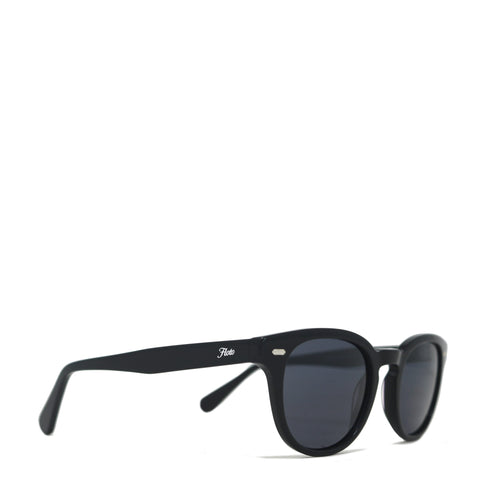 Floto Oval Round Frame Sunglasses Eyewear Black 3