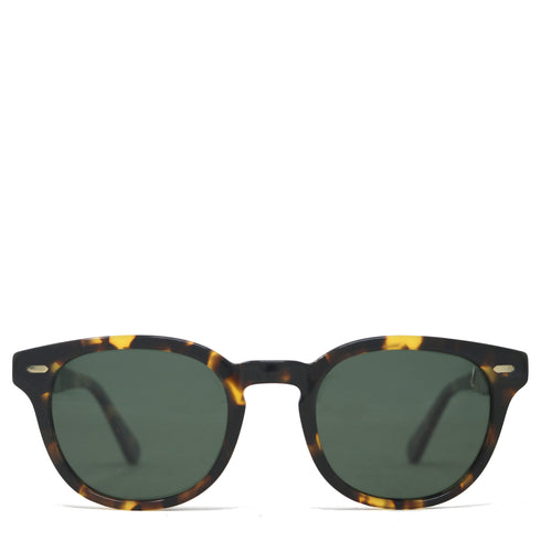 Floto Oval Round Frame Sunglasses Eyewear Brown