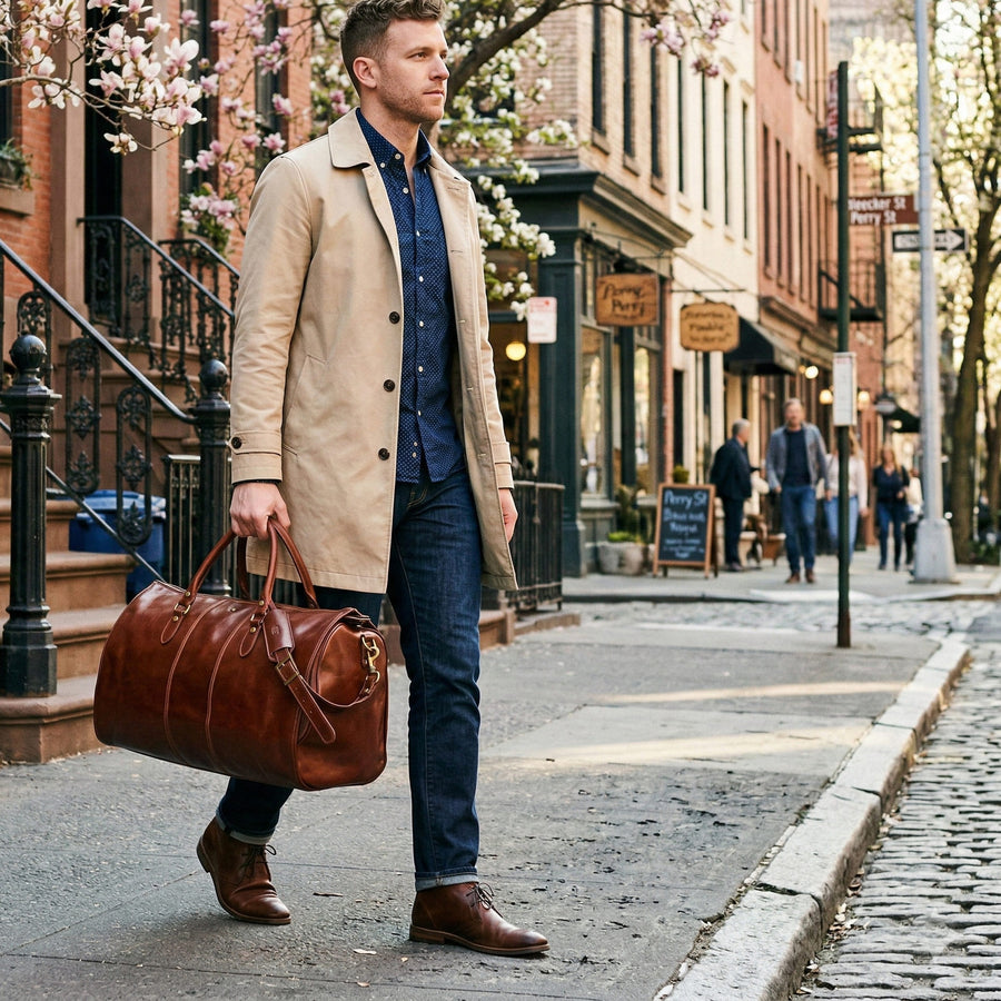 Floto leather travel bags