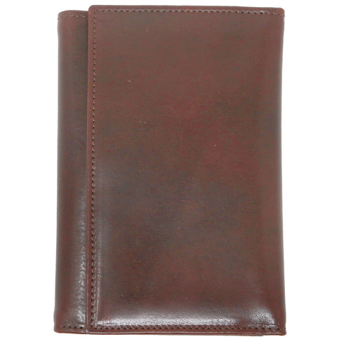 Floto Venezia Long Leather Tri-fold Wallet in brown