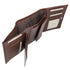 Floto Venezia Long Tri-fold Leather Wallet in brown 5