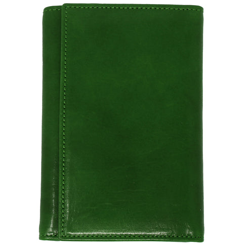 Floto Venezia Long Leather Tri-fold Wallet in green