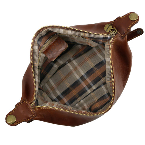 Floto Italian Venezia leather dopp kit toiletry bag brown 6