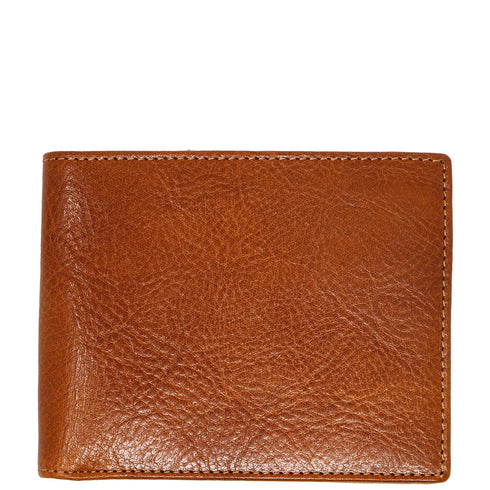 Floto Italian Leather Roma Coin Billfold Wallet men's brown