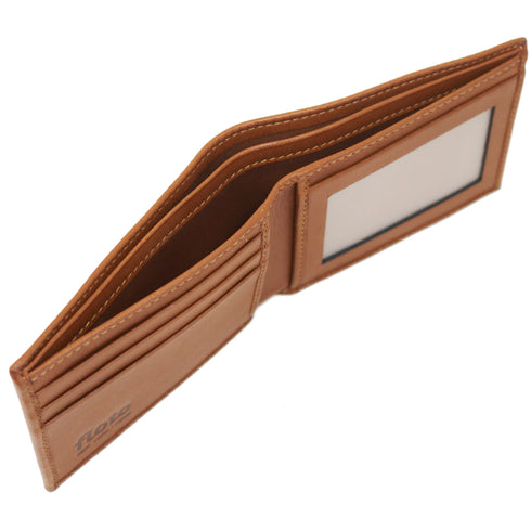 Italian Lambskin Nappa Leather Wallet Floto Billfold ID brown 2