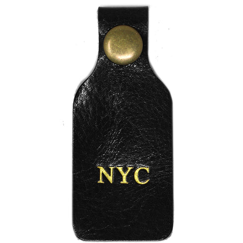 Personalize your Floto Monogram Tag - this tag is pictured in Black.