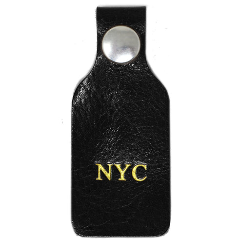 Personalize your Floto Monogram Tag - this tag is pictured in Black with Silver Snap.