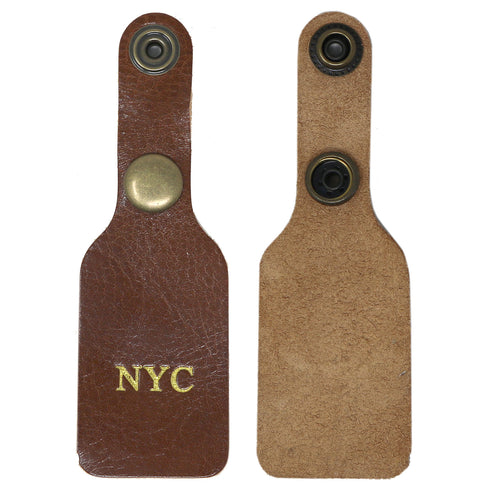 Leather Monogram Tag both sides