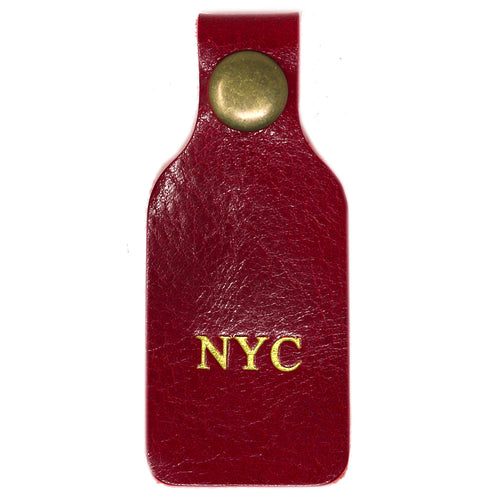 Personalize your Floto Monogram Tag - this tag is pictured in Red.