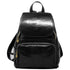 The Floto Livorno leather backpack is a wommen's fashion pack that is handcrafted in Italy. This is the Livorno Backpack in Black. Front view.