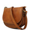 Floto Chianti Leather Saddle Bag Crossbody in Tobacco Brown.