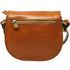 Floto Chianti Leather Saddle Bag Crossbody in Tobacco Brown. 3