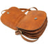 Floto Chianti Leather Saddle Bag Crossbody in Tobacco Brown. 5