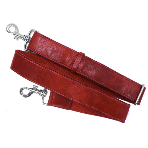 Floto Leather Guitar Strap tuscan red
