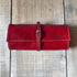 Leather Jewelry Roll Case Floto red