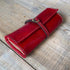 Leather Jewelry Roll Case Floto red rolled