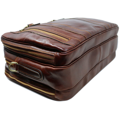 Leather Laptop Computer Briefcase Bag Floto Firenze brown 4