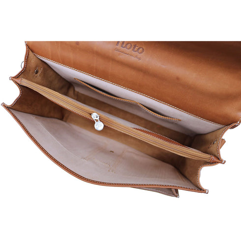 Floto Italian Leather Briefcase Parma Edition Attache Messenger Bag men's Inside