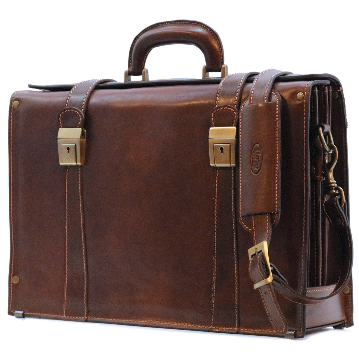 Italian leather briefcase lawyer sale