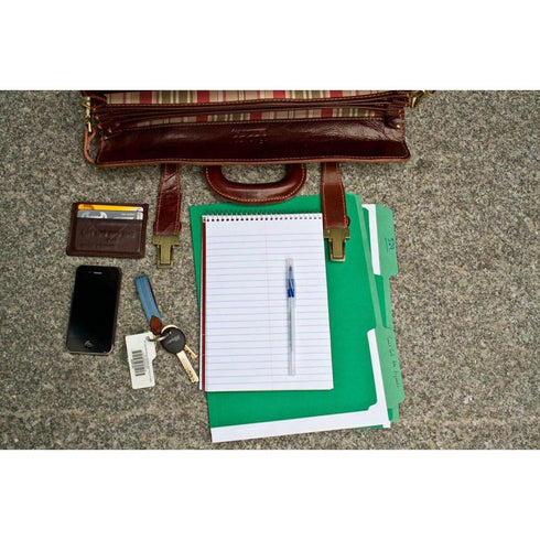 leather briefcase trastevere floto