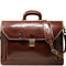 The Floto Venezia Brief 3 gusset leather briefcase is a men's attache bag that is handcrafted in Italy. This is the Venezia Brief in Vecchio Brown.