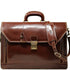 The Floto Venezia Brief 3 gusset leather briefcase is a men's attache bag that is handcrafted in Italy. This is the Venezia Brief in Vecchio Brown.