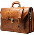 The Floto Venezia Brief 3 gusset leather briefcase is a men's attache bag that is handcrafted in Italy. This is the Venezia Brief in Tobacco Brown.