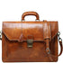 Floto Italian Leather Briefcase Attache Venezia 3 Gusset Tobacco Brown 1