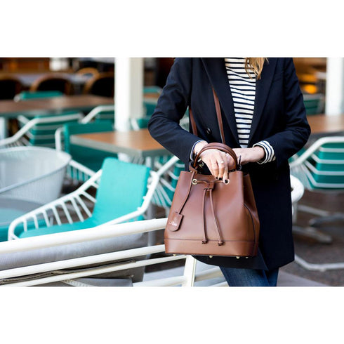 Leather Bag Floto Milano Bucket brown