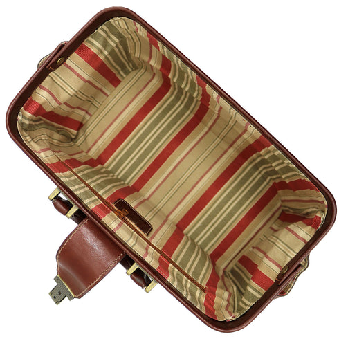 Floto Italian Leather Doctor Style Handbag Top Handle Bag inside