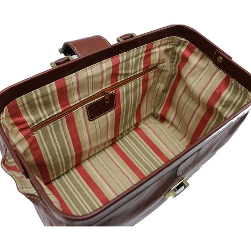 Floto Italian Leather Doctor Style Handbag Top Handle Bag inside 2